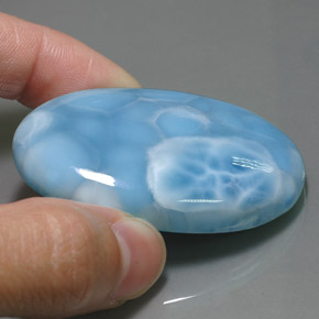 149,60 ctw natürlicher blauer Larimar, Oval Schliff, Lichtundurchlässig