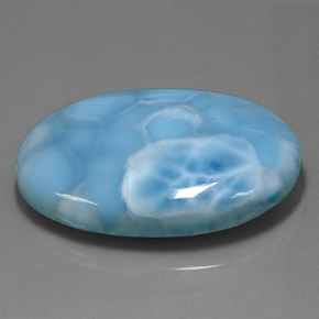 149,60 ctw natürlicher blauer Larimar, Oval Schliff, Lichtundurchlässig