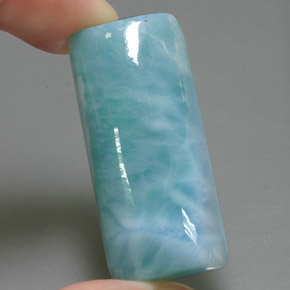 60,74 ctw natürlicher blauer Larimar, Baguette, Lichtundurchlässig
