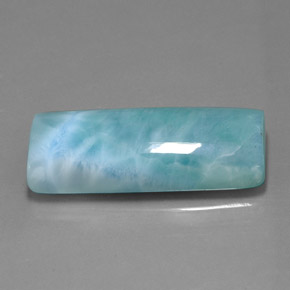 60,74 ctw natürlicher blauer Larimar, Baguette, Lichtundurchlässig