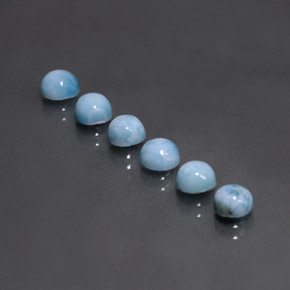  ct natürliche blauer Larimar-Edelsteine, Rundschliff, Lichtundurchlässig