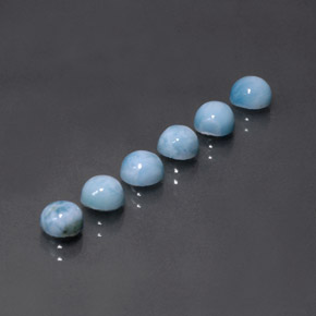  ct natürliche blauer Larimar-Edelsteine, Rundschliff, Lichtundurchlässig