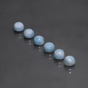  ct natürliche blauer Larimar-Edelsteine, Rundschliff, Lichtundurchlässig