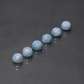  ct natürliche blauer Larimar-Edelsteine, Rundschliff, Lichtundurchlässig