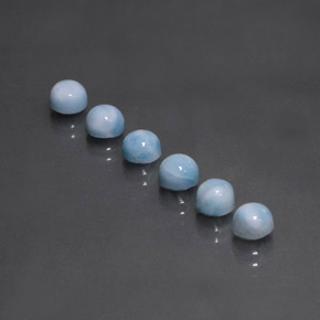  ct natürliche blauer Larimar-Edelsteine, Rundschliff, Lichtundurchlässig
