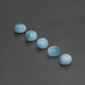  ct natürliche blauer Larimar-Edelsteine, Rundschliff, Lichtundurchlässig