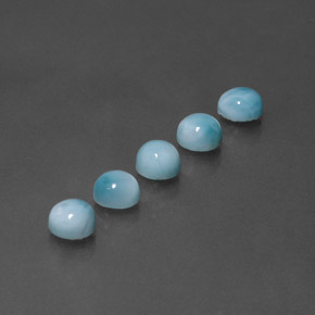  ct natürliche blauer Larimar-Edelsteine, Rundschliff, Lichtundurchlässig