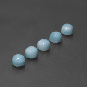  ct natürliche Blau Larimar-Edelsteine, Rund Schliff, Lichtundurchlässig