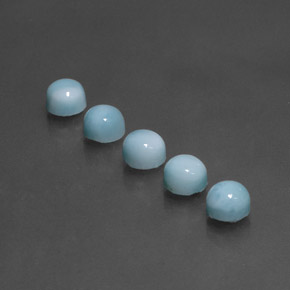  ct natürliche Blau Larimar-Edelsteine, Rund Schliff, Lichtundurchlässig