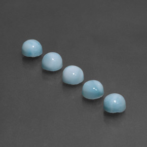  ct natürliche Blau Larimar-Edelsteine, Rund Schliff, Lichtundurchlässig