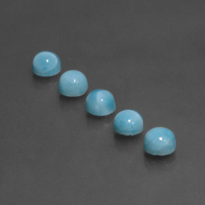  ct natürliche Blau Larimar-Edelsteine, Rund Schliff, Lichtundurchlässig