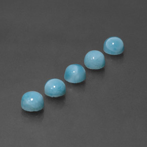  ct natürliche Blau Larimar-Edelsteine, Rund Schliff, Lichtundurchlässig