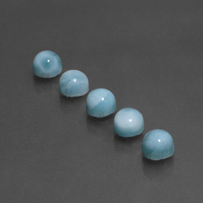  ct natürliche blauer Larimar-Edelsteine, Rundschliff, Lichtundurchlässig