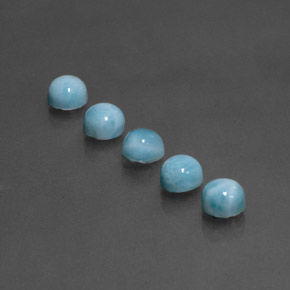  ct natürliche blauer Larimar-Edelsteine, Rundschliff, Lichtundurchlässig