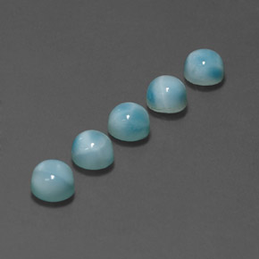  ct natürliche Blau Larimar-Edelsteine, Rund Schliff, Lichtundurchlässig