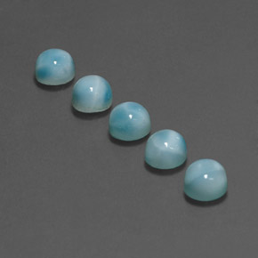  ct natürliche Blau Larimar-Edelsteine, Rund Schliff, Lichtundurchlässig