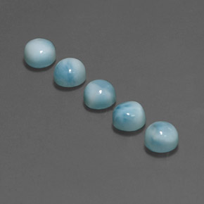  ct natürliche Blau Larimar-Edelsteine, Rund Schliff, Lichtundurchlässig