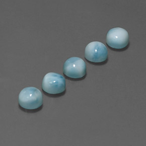  ct natürliche Blau Larimar-Edelsteine, Rund Schliff, Lichtundurchlässig