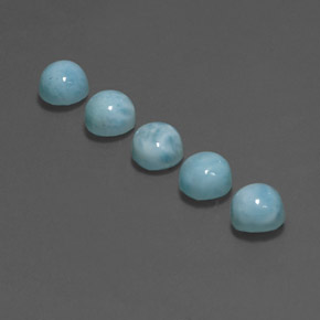  ct natürliche blauer Larimar-Edelsteine, Rundschliff, Lichtundurchlässig
