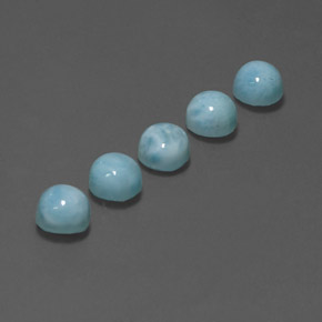 ct natürliche blauer Larimar-Edelsteine, Rundschliff, Lichtundurchlässig