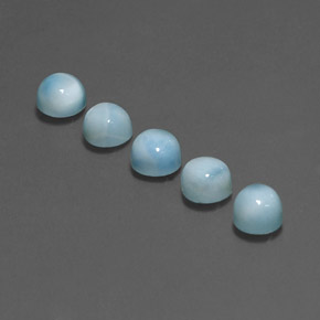  ct natürliche blauer Larimar-Edelsteine, Rundschliff, Lichtundurchlässig