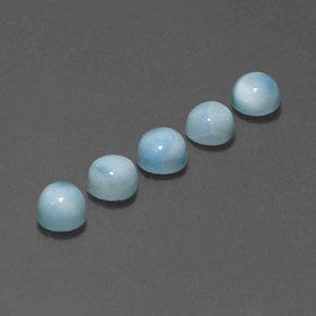 ct natürliche blauer Larimar-Edelsteine, Rundschliff, Lichtundurchlässig