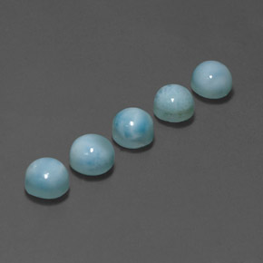  ct natürliche Blau Larimar-Edelsteine, Rund Schliff, Lichtundurchlässig