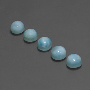  ct natürliche Blau Larimar-Edelsteine, Rund Schliff, Lichtundurchlässig