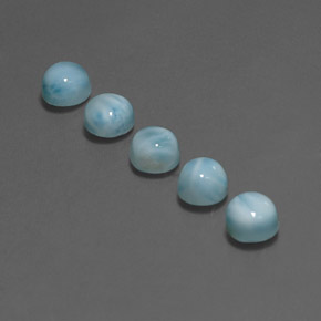  ct natürliche Blau Larimar-Edelsteine, Rund Schliff, Lichtundurchlässig