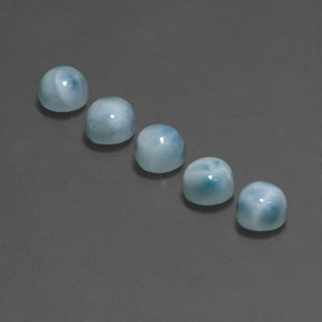  ct natürliche Blau Larimar-Edelsteine, Rund Schliff, Lichtundurchlässig