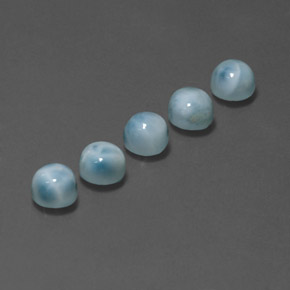  ct natürliche Blau Larimar-Edelsteine, Rund Schliff, Lichtundurchlässig