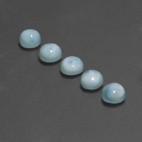  ct natürliche blauer Larimar-Edelsteine, Rundschliff, Lichtundurchlässig