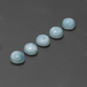  ct natürliche blauer Larimar-Edelsteine, Rundschliff, Lichtundurchlässig