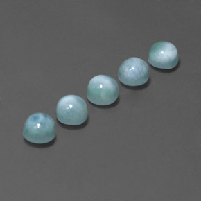  ct natürliche blauer Larimar-Edelsteine, Rundschliff, Lichtundurchlässig