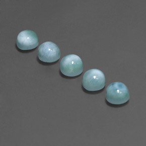  ct natürliche blauer Larimar-Edelsteine, Rundschliff, Lichtundurchlässig
