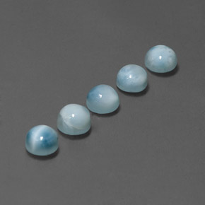  ct natürliche blauer Larimar-Edelsteine, Rundschliff, Lichtundurchlässig