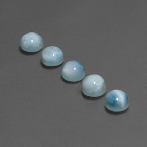  ct natürliche blauer Larimar-Edelsteine, Rundschliff, Lichtundurchlässig