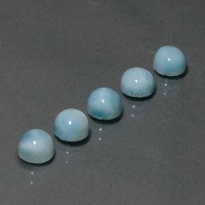  ct natürliche Blau Larimar-Edelsteine, Rund Schliff, Lichtundurchlässig