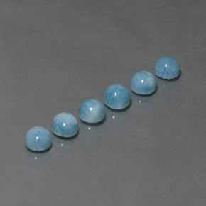  ct natürliche blauer Larimar-Edelsteine, Rundschliff, Lichtundurchlässig