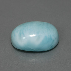 7,33 ctw natürlicher blauer Larimar, Oval Schliff, Lichtundurchlässig