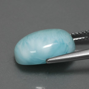 7,33 ctw natürlicher blauer Larimar, Oval Schliff, Lichtundurchlässig
