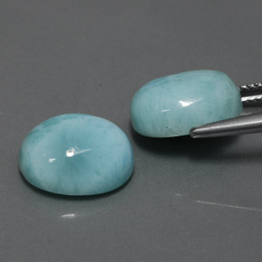  ct natürliche blauer Larimar-Edelsteine, Oval Schliff, Lichtundurchlässig
