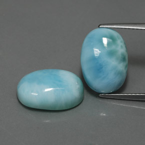  ct natürliche blauer Larimar-Edelsteine, Oval Schliff, Lichtundurchlässig
