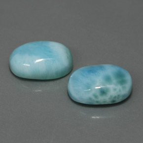  ct natürliche blauer Larimar-Edelsteine, Oval Schliff, Lichtundurchlässig