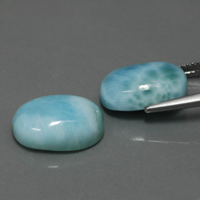  ct natürliche blauer Larimar-Edelsteine, Oval Schliff, Lichtundurchlässig