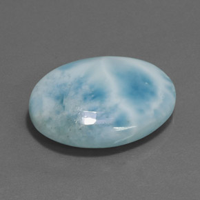 18,44 ctw natürlicher blauer Larimar, Oval Schliff, Lichtundurchlässig