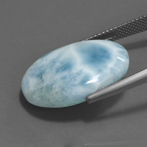 18,44 ctw natürlicher blauer Larimar, Oval Schliff, Lichtundurchlässig