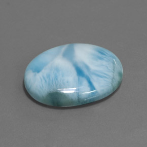 9,17 ctw natürlicher Blau Larimar, Oval Schliff, Lichtundurchlässig