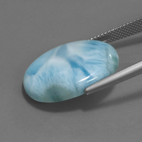 9,17 ctw natürlicher Blau Larimar, Oval Schliff, Lichtundurchlässig