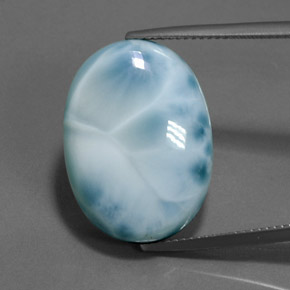 24,16 ctw natürlicher blauer Larimar, Oval Schliff, Lichtundurchlässig